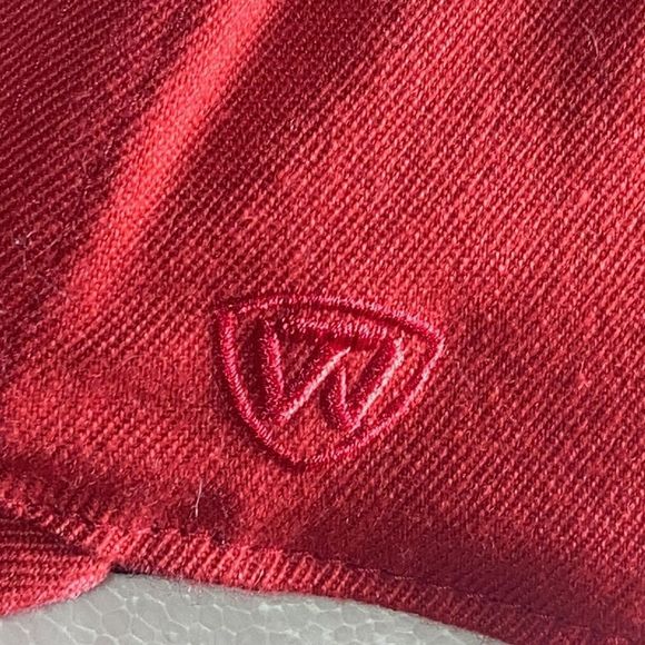 Men's Top of the World Crimson Indiana Hoosiers Red & White Fitted Hat - Picture 6 of 12